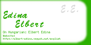 edina elbert business card